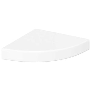 vidaXL Floating Corner Shelf High Gloss White 25x25x3.8 cm MDF