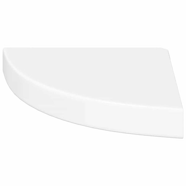 vidaXL Floating Corner Shelf High Gloss White 25x25x3.8 cm MDF