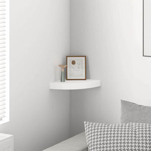 vidaXL Corner Floating Shelf White 25x25x3.8 cm MDF