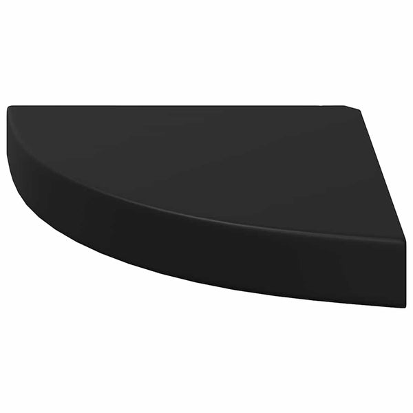 vidaXL Corner Floating Shelf Black 25x25x3.8 cm MDF