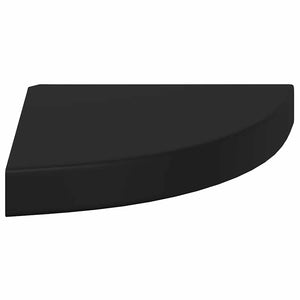 vidaXL Corner Floating Shelf Black 25x25x3.8 cm MDF