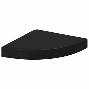 vidaXL Corner Floating Shelves 2 pcs Black 25x25x3.8 cm MDF