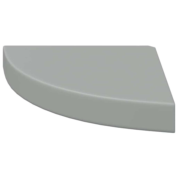 vidaXL Corner Floating Shelf Grey 25x25x3.8 cm MDF