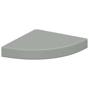 vidaXL Corner Floating Shelves 4 pcs Grey 25x25x3.8 cm MDF