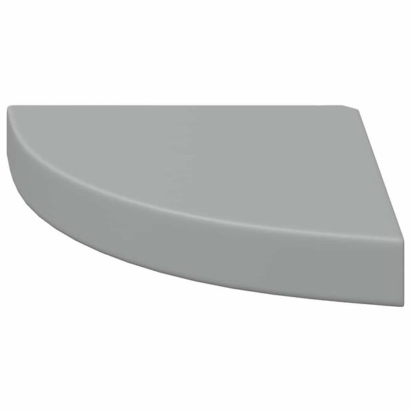 vidaXL Corner Floating Shelves 4 pcs Grey 25x25x3.8 cm MDF