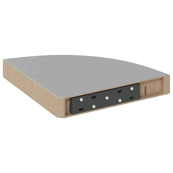 vidaXL Corner Floating Shelves 4 pcs Grey 25x25x3.8 cm MDF