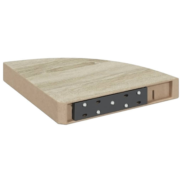 vidaXL Corner Floating Shelves 2 pcs Oak Look 25x25x3.8 cm MDF
