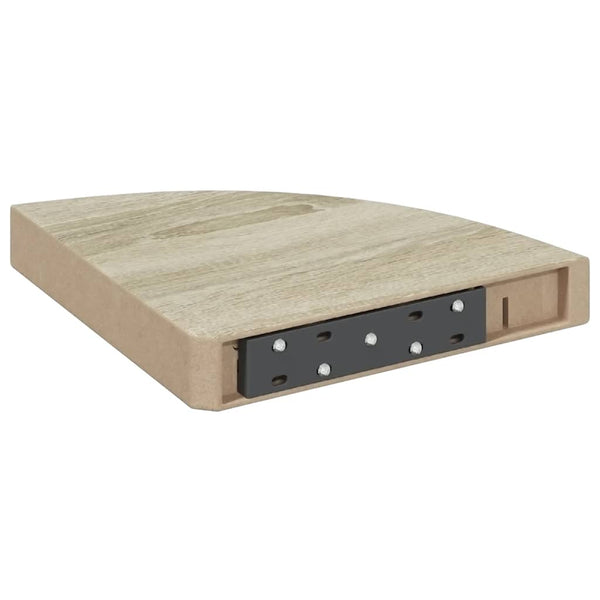vidaXL Corner Floating Shelves 4 pcs. Oak Look 25x25x3.8 cm MDF