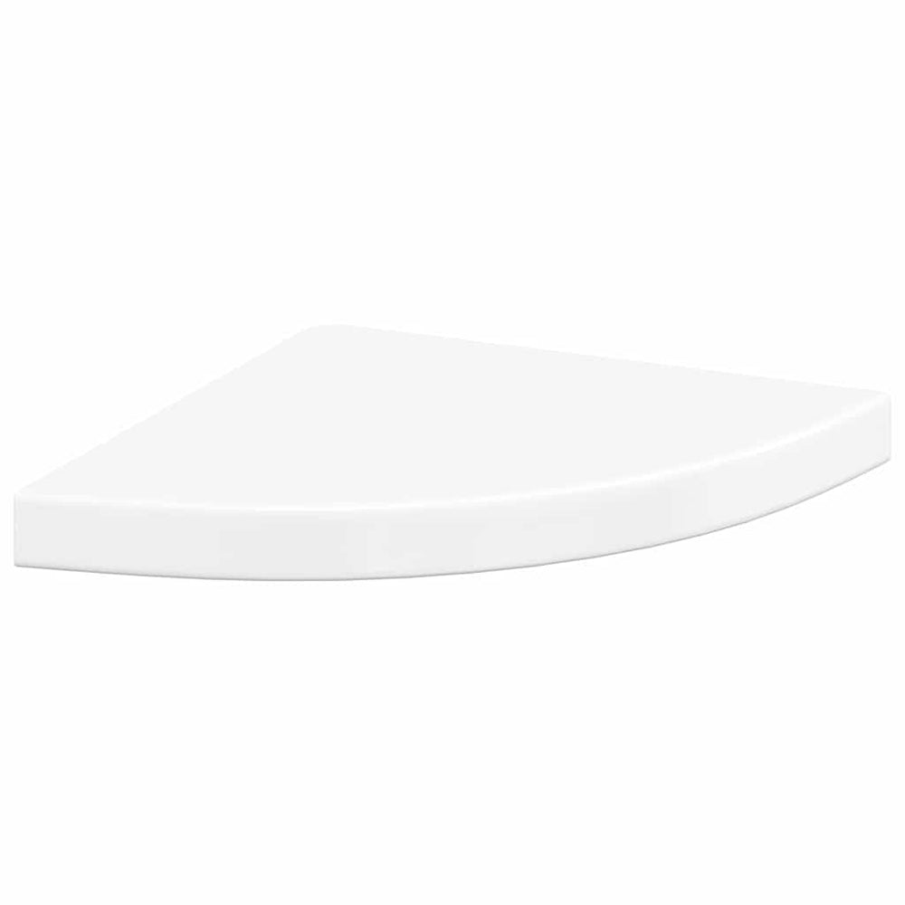 vidaXL Corner Floating Shelf High-Gloss White 35x35x3.8 cm MDF