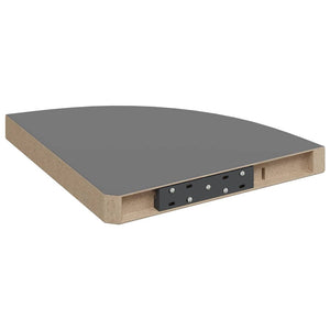 vidaXL Corner Floating Shelf High-Gloss Grey 35x35x3.8 cm MDF