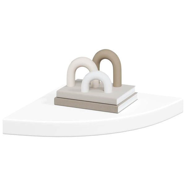 vidaXL Corner Floating Shelves 4 pcs White 35x35x3.8 cm MDF