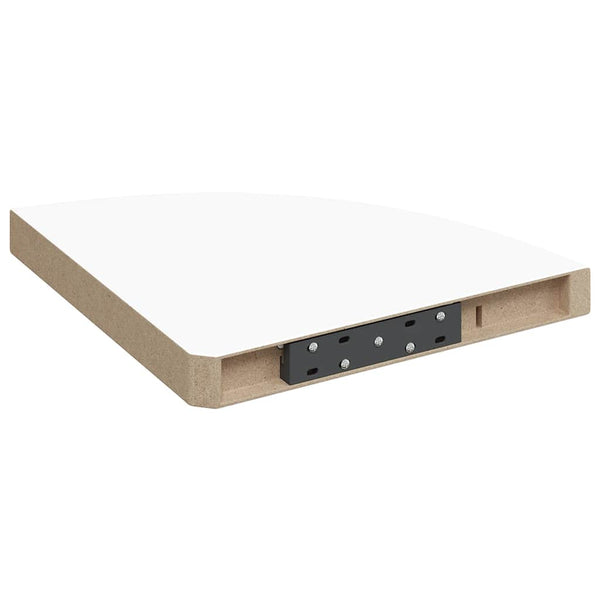 vidaXL Corner Floating Shelves 4 pcs White 35x35x3.8 cm MDF