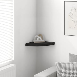 vidaXL Corner Floating Shelf Black 35x35x3.8 cm MDF
