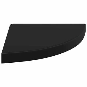 vidaXL Corner Floating Shelf Black 35x35x3.8 cm MDF