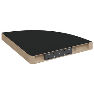 vidaXL Corner Floating Shelf Black 35x35x3.8 cm MDF