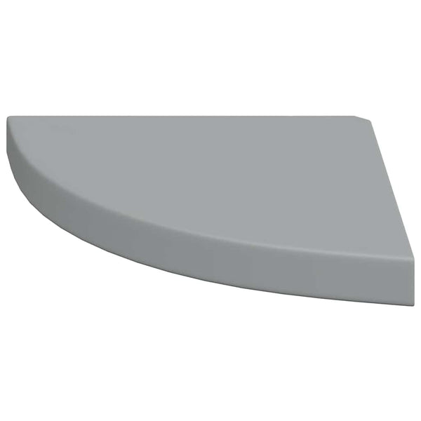 vidaXL Floating Corner Shelves 4 pcs. Grey 35x35x3.8 cm MDF