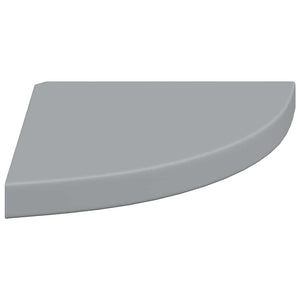 vidaXL Floating Corner Shelves 4 pcs. Grey 35x35x3.8 cm MDF