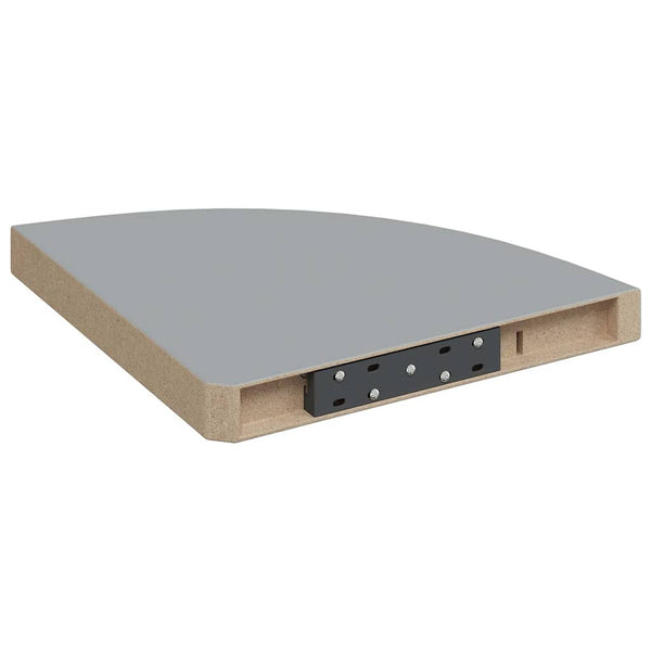 vidaXL Floating Corner Shelves 4 pcs. Grey 35x35x3.8 cm MDF
