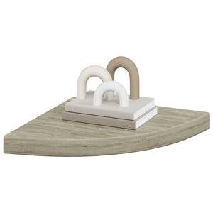 vidaXL Corner Floating Shelf Oak Look 35x35x3.8 cm MDF