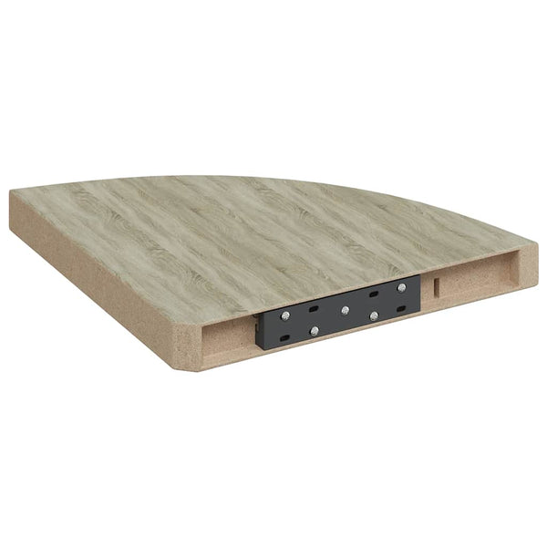 vidaXL Corner Floating Shelf Oak Look 35x35x3.8 cm MDF