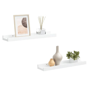 vidaXL Picture Ledges 2 pcs. White 40x9x3 cm MDF
