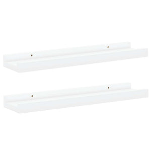 vidaXL Picture Ledges 2 pcs. White 40x9x3 cm MDF