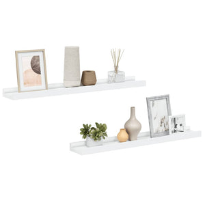 vidaXL Picture Ledges 2 pcs. White 60x9x3 cm MDF