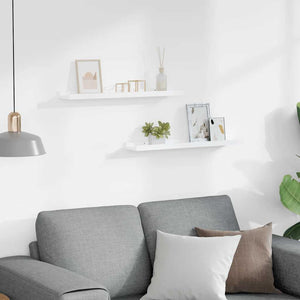vidaXL Picture Ledges 2 pcs. White 60x9x3 cm MDF