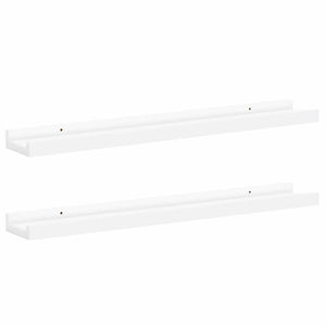 vidaXL Picture Ledges 2 pcs. White 60x9x3 cm MDF