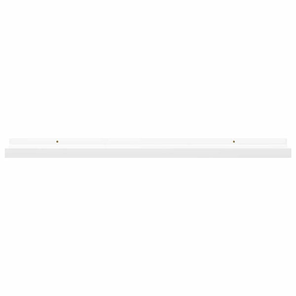 vidaXL Picture Ledges 2 pcs. White 80x9x3 cm MDF