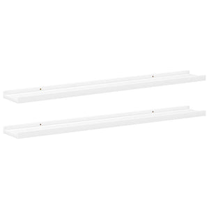 vidaXL Picture Ledges 2 pcs. White 80x9x3 cm MDF