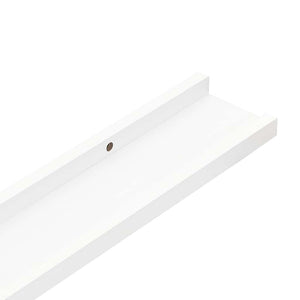 vidaXL Picture Ledges 2 pcs. White 80x9x3 cm MDF