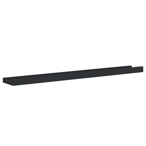 vidaXL Picture Ledges 2 pcs Black 80x9x3 cm MDF