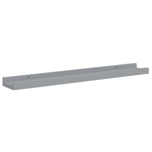 vidaXL Picture Ledges 2 pcs. Grey 60x9x3 cm MDF