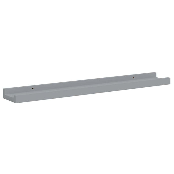 vidaXL Picture Ledges 2 pcs. Grey 60x9x3 cm MDF
