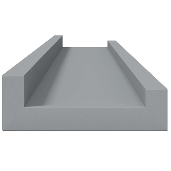 vidaXL Picture Ledges 2 pcs. Grey 60x9x3 cm MDF