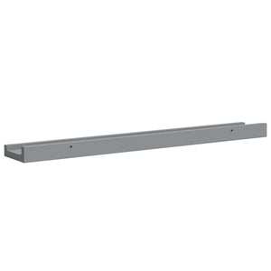 vidaXL Picture Ledges 2 pcs. Grey 60x9x3 cm MDF