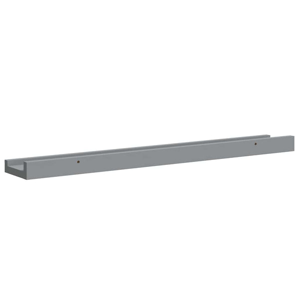 vidaXL Picture Ledges 2 pcs. Grey 60x9x3 cm MDF