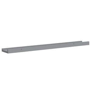 vidaXL Picture Ledges 2 pcs. Grey 80x9x3 cm MDF