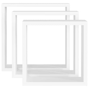 vidaXL Cube Shelves 3 pcs. White MDF