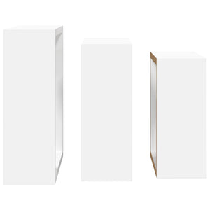 vidaXL Cube Shelves 3 pcs. White MDF
