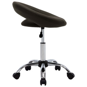 vidaXL Work Stool on Wheels Brown Faux Leather
