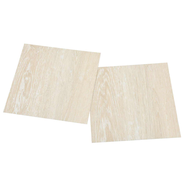 Selbstklebende PVC Bodenplatten Weiß Beige 5.11m²