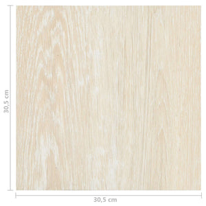 Selbstklebende PVC Bodenplatten Weiß Beige 5.11m²