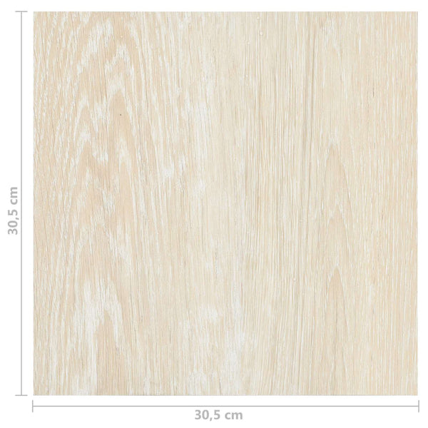 Selbstklebende PVC Bodenplatten Weiß Beige 5.11m²