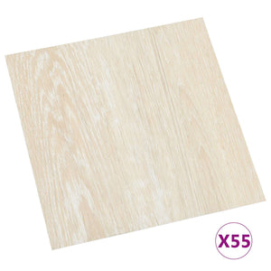 Selbstklebende PVC Bodenplatten Weiß Beige 5.11m²