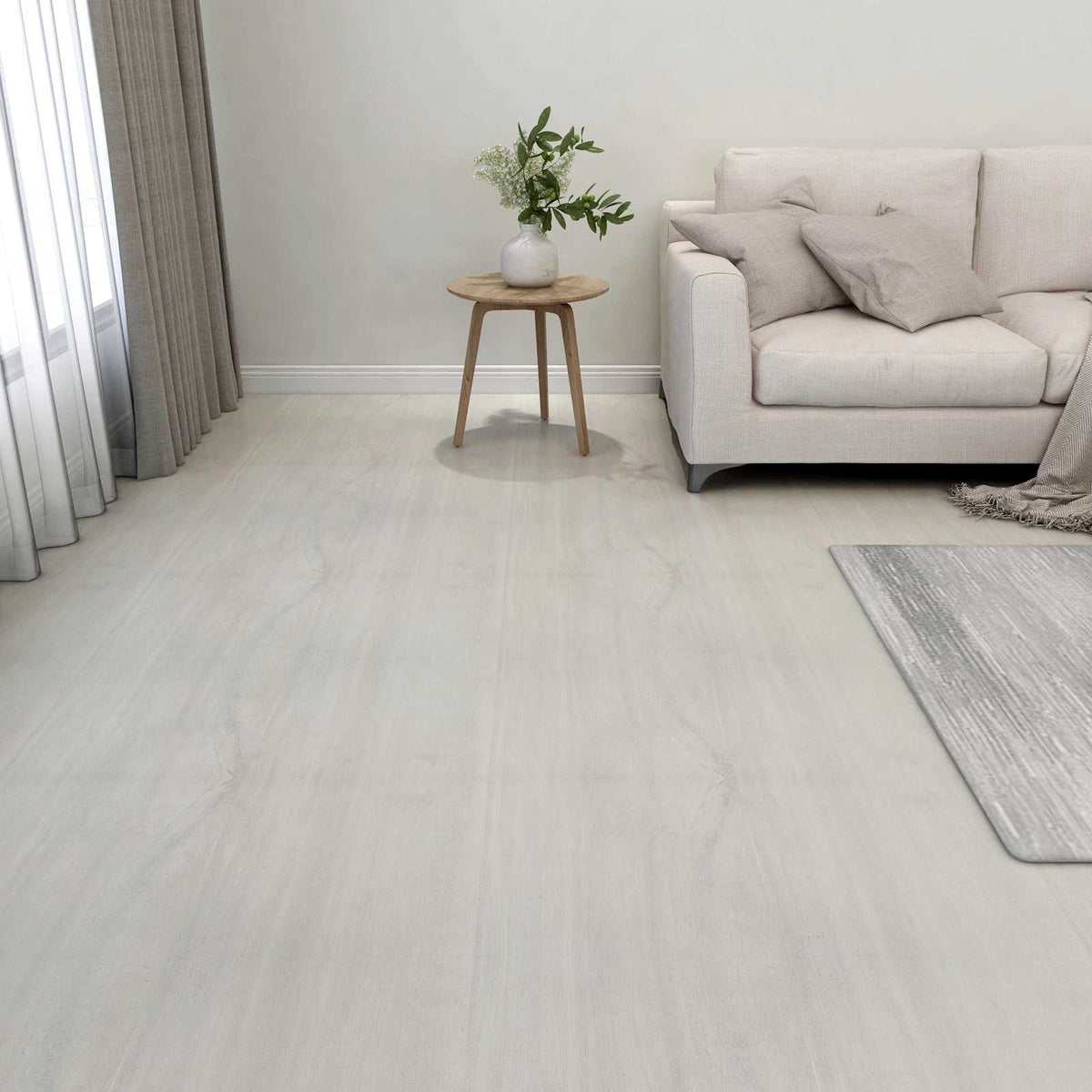 Selbstklebende PVC Bodenplanken Creme 5.11 m²