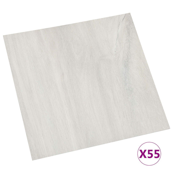 Selbstklebende PVC Bodenplanken Creme 5.11 m²