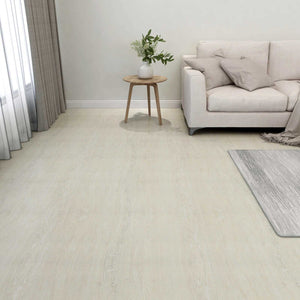 Cremeweiße PVC Bodenplanken, 5.11 m²