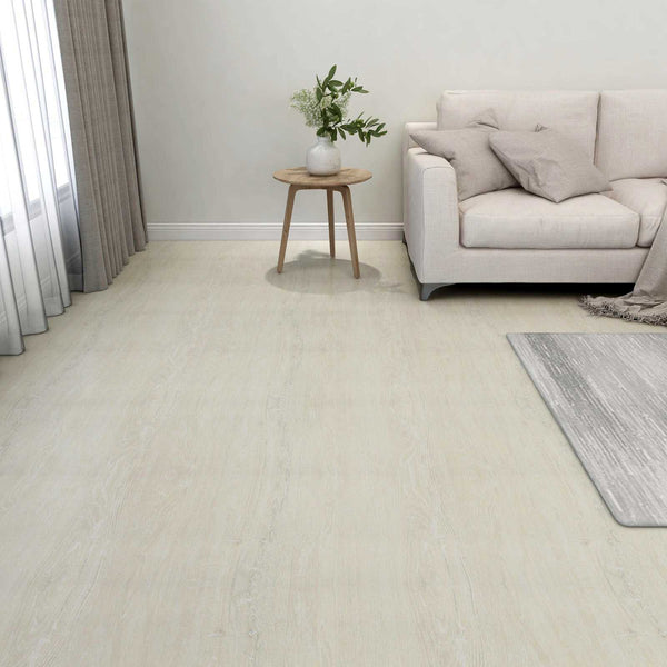 Cremeweiße PVC Bodenplanken, 5.11 m²
